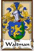 German Coat of Arms Wappen Bookplate  for Waltman