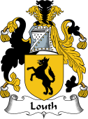 English Coat of Arms for the family Louth