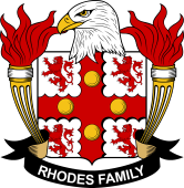 Coat of arms used by the Rhodes family in the United States of America