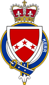 British Garter Coat of Arms for Kerr (Scotland)