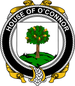 Irish Coat of Arms Badge for the O'CONNOR (Faly) family