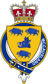 British Garter Coat of Arms for McCausland (Ireland)