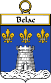 French Coat of Arms Badge for Belac