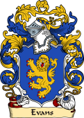 English or Welsh Family Coat of Arms (v.23) for Evans