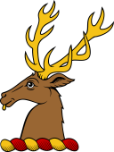 Family Crest from England for: Amos (Hertfordshire) Crest - A Stag's Head