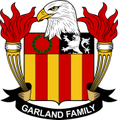 Coat of arms used by the Garland family in the United States of America