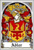 German Wappen Coat of Arms Bookplate for Adler