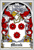 Danish Coat of Arms Bookplate for Munk