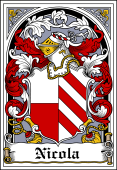 Italian Coat of Arms Bookplate for Nicola