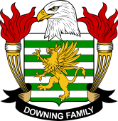Coat of arms used by the Downing family in the United States of America