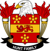 Coat of arms used by the Hunt family in the United States of America
