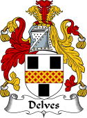 English Coat of Arms for the family Delves