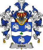 Irish Family Coat of Arms (v.25b) Swan