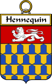 French Coat of Arms Badge for Hennequin