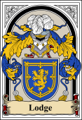 English Coat of Arms Bookplate for Lodge