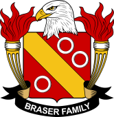 Coat of arms used by the Braser family in the United States of America