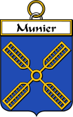 French Coat of Arms Badge for Munier