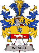 Coat of arms used by the Danish family Wessel