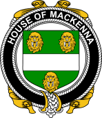 Irish Coat of Arms Badge for the MACKENNA family