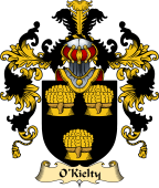Irish Family Coat of Arms (v.25) O'Kielty or Quilty