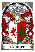 German Wappen Coat of Arms Bookplate for Tanner