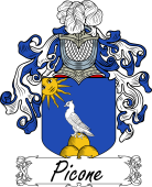 Araldica Italiana Coat of arms used by the Italian family Picone