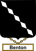 English Coat of Arms Shield Badge for Benton