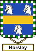 English Coat of Arms Shield Badge for Horsley