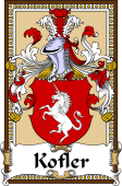 German Coat of Arms Wappen Bookplate  for Kofler