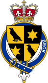 Families of Britain Coat of Arms Badge for: Beck (England)
