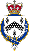 British Garter Coat of Arms for Shaw (England)