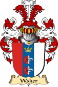v.23 Coat of Family Arms from Germany for Waker