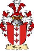 v.23 Coat of Family Arms from Germany for Theler