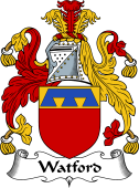 English Coat of Arms for the family Watford