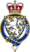 British Garter Coat of Arms for Poole (England)