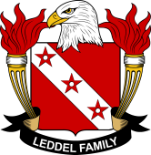 Coat of arms used by the Leddel family in the United States of America