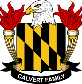 Coat of arms used by the Calvert family in the United States of America