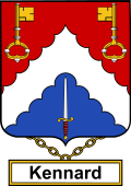 English Coat of Arms Shield Badge for Kennard
