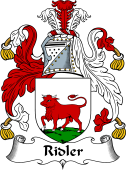 English Coat of Arms for the family Ridler