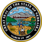 US State Seal for Nebraska 1867