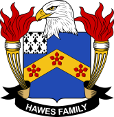 Coat of arms used by the Hawes family in the United States of America