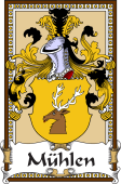 German Coat of Arms Wappen Bookplate  for Mühlen