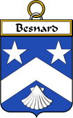 French Coat of Arms Badge for Besnard