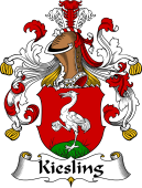 German Wappen Coat of Arms for Kiesling