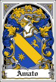 Italian Coat of Arms Bookplate for Amato