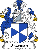 English Coat of Arms for the family Branson