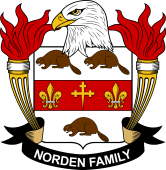 Coat of arms used by the Norden family in the United States of America