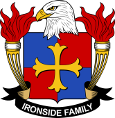 Coat of arms used by the Ironside family in the United States of America