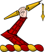 Family Crest from England for: Anwick (London) Crest - Arm Holding a Broken Tilting Spear
