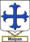 English Coat of Arms Shield Badge for Malpas